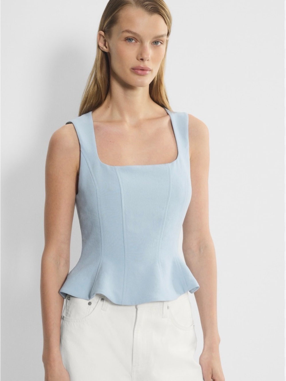 Aritzia Rhodara bustier Dew Blue - small NWT